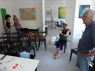 Vorbereitung der Ausstellung in den Ateliers der wfk 